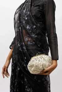 Camaira Golden Embellished Clutch Bag image 2