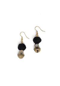 Onyx Black Tribal Earrings image 2