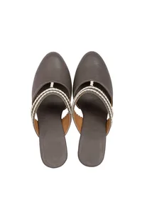 Grey Safed Braided Block Heels image 1