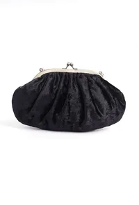 Black gathered clutch image 5