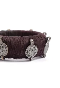 Onyx Brown Thread Wooden Bangles image 4