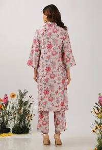 Set Of 2: Nadia Floral Chintz Shirt Tunic With Narrow Fit Pants image 3