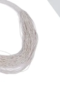 Ivory White Layered Thread Necklace image 3