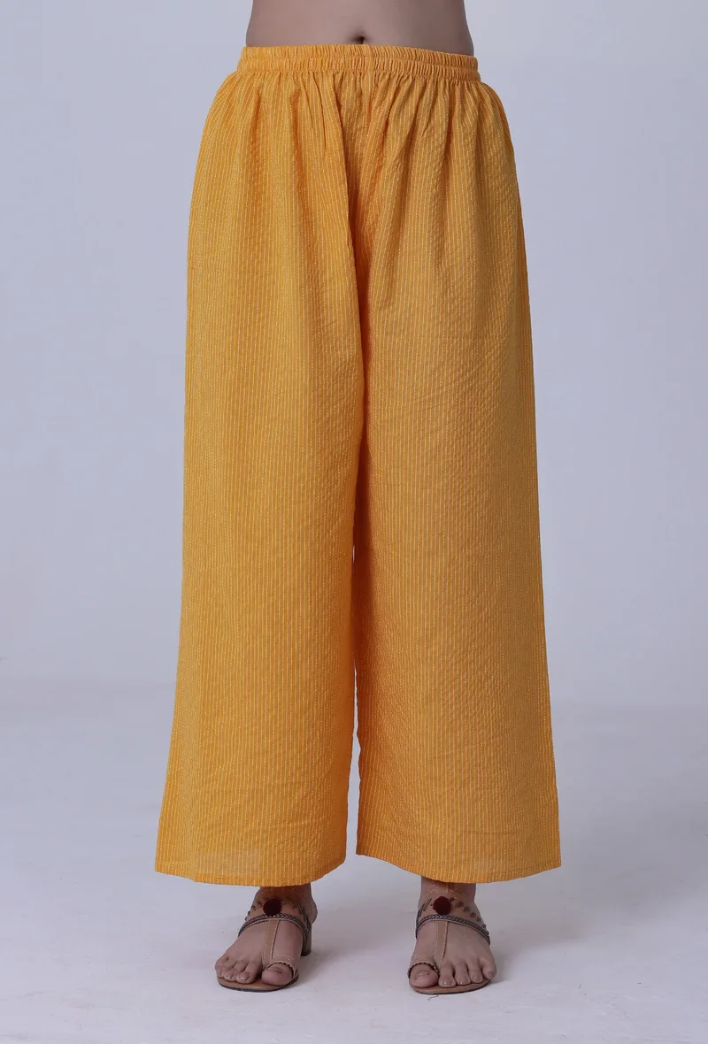 Yellow Cotton Palazzo