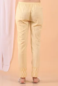 Lemon Tart Yellow Woven Cotton Pants image 3