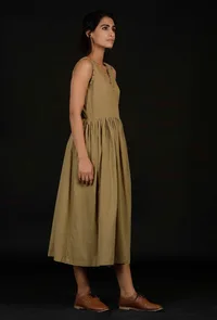 Cream Beige Angrakha Dress image 2