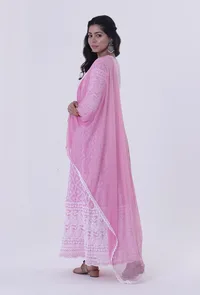 Pink Georgette Dupatta image 3