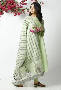 The Tasteful Light Green Kota Dupatta image 2