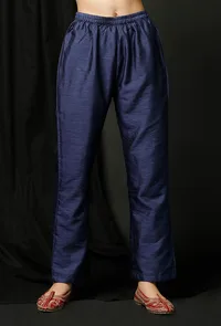 Raw Silk Pallazo Pants image 1