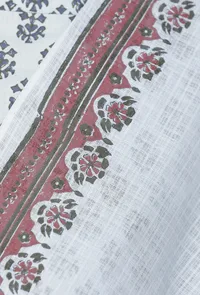 Blue Kota Hand-Block Printed Sari image 5