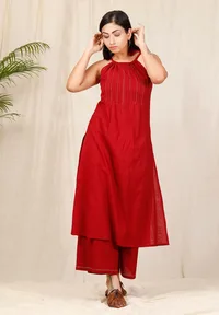 Sindoori Halter Neck Kurta image 1