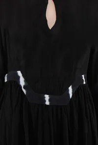 Black Tie And Dye Cotton Anarkali Kurta image 4