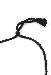 Red & Black Thread & German Silver Tribal Choker With Bold Pendant image 4