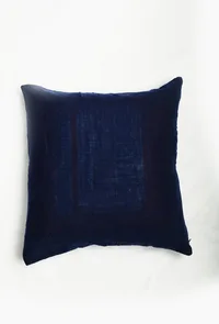 Blue Contrast Block Printing Cushion Covers image 3