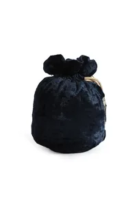 Dark Blue Velvet Tila Embroidery Potli image 3