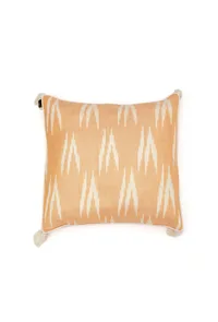 Set of 2: Peach Ikat Cotton Cushion Covers image 2