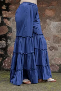 Aabha Indigo Solid Blue Tier Sharara Pants image 2