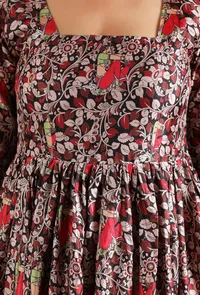 Set Of 2: Binita Allover Kalamkari Kurta With Chooridar image 5