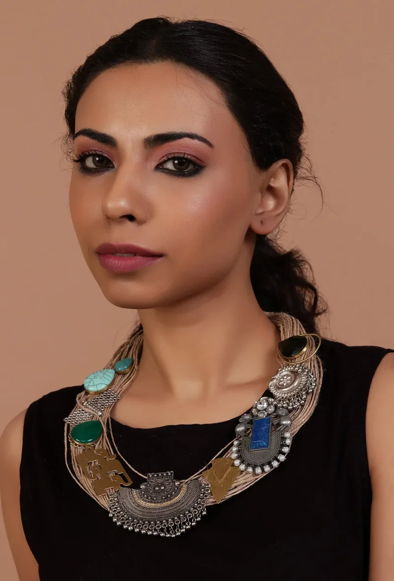 Artisanal Elephant Parade Jute Necklace