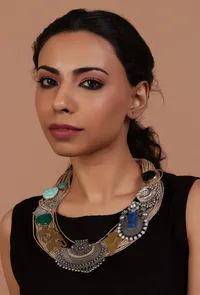 Artisanal Elephant Parade Jute Necklace image 1