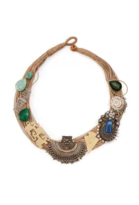 Artisanal Elephant Parade Jute Necklace image 2