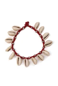 Cowrie Shell Red Thread Anklet image 2