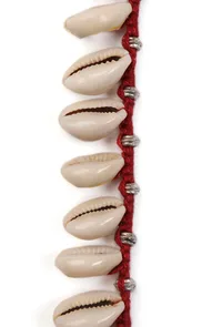 Cowrie Shell Red Thread Anklet image 4