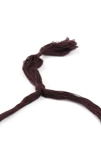 Brown, Multi-Color Thread & German Silver Tribal Choker image 4