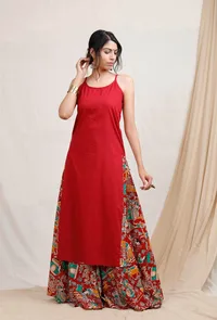 Red Cotton Slip image 2