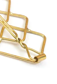 Golden Quad Link Brass Juda Pin image 4