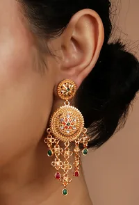 Rajshree Meenakari Beaded Choker Set image 2