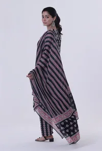Black Cotton Rayon Dupatta image 2
