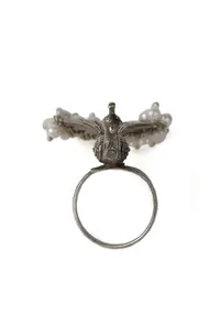 Oxidized Silver Peacock Ring image 3