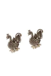 Regal Peacock Elegance Earrings image 2