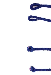 Navy Blue Threaded German Silver Bracelet image 4