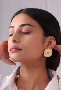 Rehea Sphere Brass Earrings image 1