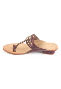 Festive Wear Braided Genuine Cruelty-Free Leather Kolhapuri Flats image 3