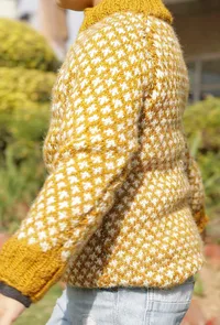 Happy Mustard Yellow Hand Knitted Sweater image 4
