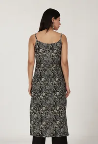 Kalamkari Printed Black Color Cotton Slip image 4