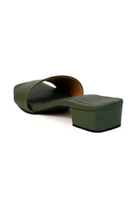 Sage Green Cruelty Free Leather Heels image 6