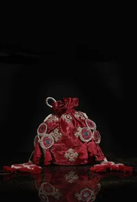 Crimson Red Potli Bag image 1