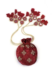 Crimson Red Potli Bag image 2