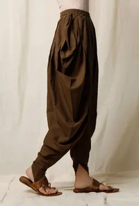 Mehendi Cotton Slub Dhoti Pants image 3