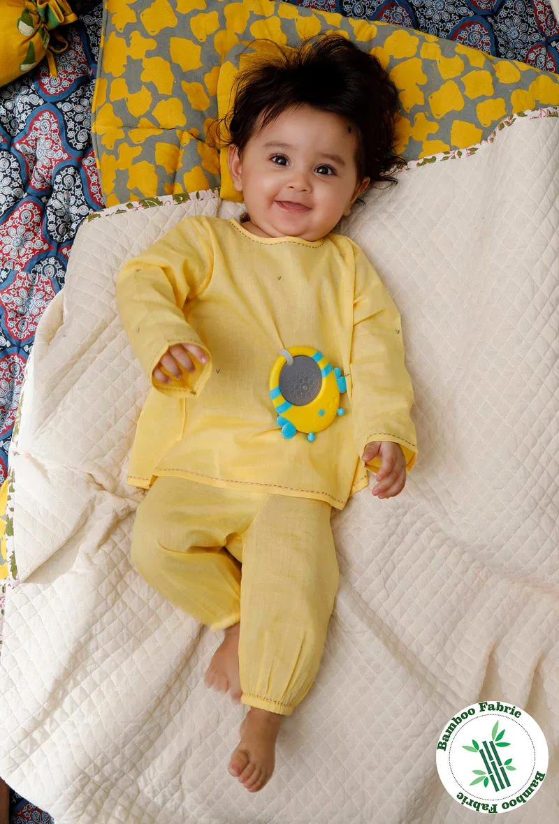 Mellow Yellow Bamboo Fabric Top And Pants