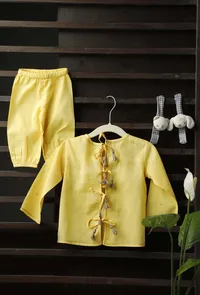 Mellow Yellow Bamboo Fabric Top And Pants image 3
