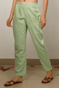 Mint Green straight Pants image 3