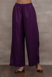 Mastani Purple Wool Pants image 2