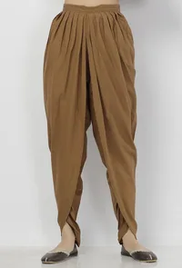 Kanak Beige Plain Cotton Dhoti image 1