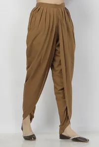 Kanak Beige Plain Cotton Dhoti image 3