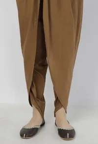 Kanak Beige Plain Cotton Dhoti image 5